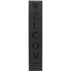 Colonne Pour Plantes Design Décoration Jardin Noire Motif Welcome -Outsunny Eda Magasin 5401907 4