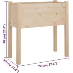 Jardinière 70x31x70 Cm Bois De Pin Massif VidaXL 9 Jardinière 70x31x70 Cm Bois De Pin Massif VidaXL -Outsunny Eda Magasin 54142365 3