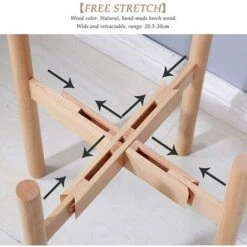 Kueatily Support De Plante, Support De Plante Réglable, Support De Pot De Plante En Bois, Cadre De Pot De Fleur En Bois, Étagère De Support De Plante En Pot D'Intérieur Et D'Extérieur -Outsunny Eda Magasin 54311223 3