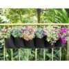 Ensoleillé Sac De Plantation Vertical, Sac De Plantes De Jardin Suspendu Au Mur Pot De Fleur Balcon Suspendu Pot Intérieur Extérieur Fleur 6 Sacs (noir)