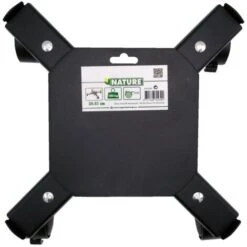 Support Roulant Réglable Pour Plantes 4 Bras Métal Noir Nature -Outsunny Eda Magasin 57913025 3