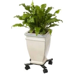 Support Roulant Réglable Pour Plantes 4 Bras Métal Noir Nature -Outsunny Eda Magasin 57913025 5