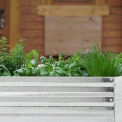 Relaxdays Carré Potager, Métal Galvanisé, Fleurs, Plantes Et Légumes, HxLxP : 30x120x90 cm, Jardinière D’extérieur, Gris -Outsunny Eda Magasin 60704505 5