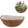 RHAFAYRE Pot De Cocotier Respectueux De L'Environnement, Pot De Fleurs Avec Noyau De Noix De Coco. Doublure En Non-Tissé Pour Pot De Fleurs Monté Au Mur. -Outsunny Eda Magasin 61101091 1