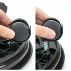 RHAFAYRE Support Moile De Bac à Plantes Avec Roulettes Pour Un Déplacement Facile - Plateau De Jardinière Rond Mobile - Pour Intérieur Et Extérieur - Noir-Diamètre Intérieur à 27cm -Outsunny Eda Magasin 61187186 3