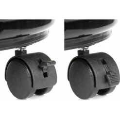 RHAFAYRE Support Moile De Bac à Plantes Avec Roulettes Pour Un Déplacement Facile - Plateau De Jardinière Rond Mobile - Pour Intérieur Et Extérieur - Noir-Diamètre Intérieur à 27cm -Outsunny Eda Magasin 61187186 4