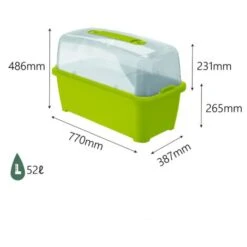 2 Unités De Potager Urbain Avec Serre De 52 Litres En Polypropylène 77 X 38 X 82 Cm Couleur Pistache. -Outsunny Eda Magasin 61259119 3