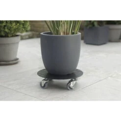 Nortene Support à Roulettes Carré Flora Roll Factory En Métal Pour Plantes - 0,30 X 0,30 M - Noir -Outsunny Eda Magasin 61994107 5