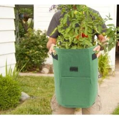 3 Sacs De Culture De Pommes De Terre, Sac De Plantation Jardin Tissu Non Tissé Avec Poignées Fenêtre Sac à Plantes Pour Patate Fraise Tomate Fleur Patios Jardin Balcons -Outsunny Eda Magasin 64148173 4