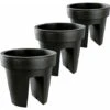 Lot De 3 Jardinières De Balcon 24,5 Cm – 12,3 Litres ARTECSIS- Balconniere Exterieur - Bac à Fleurs Ballustrade - Rond, Anthracite 2 Lot De 3 Jardinières De Balcon 24,5 Cm – 12,3 Litres ARTECSIS- Balconniere Exterieur - Bac à Fleurs Ballustrade - Rond, Anthracite -Outsunny Eda Magasin 64884619 1