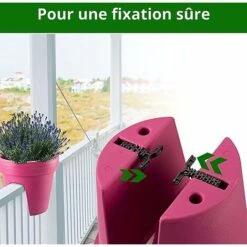 Lot De 2 Jardinières De Balcon 24,5 Cm – 12,3 Litres ARTECSIS- Balconniere Exterieur - Bac à Fleurs Ballustrade - Rond, Anthracite 9 Lot De 2 Jardinières De Balcon 24,5 Cm – 12,3 Litres ARTECSIS- Balconniere Exterieur - Bac à Fleurs Ballustrade - Rond, Anthracite -Outsunny Eda Magasin 64884634 3