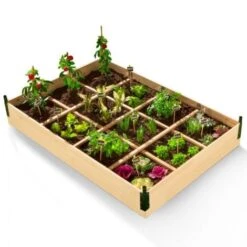Carré Potager 12 Compartiments + Housse Serre Châssis -Outsunny Eda Magasin 6521702 4