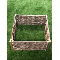 Carré Potager En Noisetier - Tressage Horizontal 70 X 70 X 30 Cm -Outsunny Eda Magasin 6538254 3