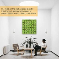 Sacs De Jardinière Suspendus, 36 Poches Suspendues Verticales Murales Pour Jardinière, Sacs De Culture, Jardinage Vertical Verdissant, Conteneur De Fleurs, Sacs De Rangement Pour Plantes (1 M × 1 M) -Outsunny Eda Magasin 65503032 5