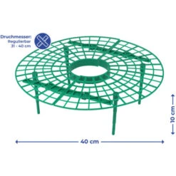 WENKO Support Fraisier, Support Jardinage Anti Limaces Et Escargots, Plastique Résistant, Diamètre Réglable 31 à 40 Cm, Vert -Outsunny Eda Magasin 6580376 3