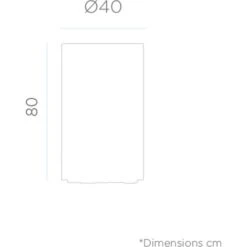 MOOVERE - Pot De Fleurs High 40 Blanc Opaque ø40x80cm -Outsunny Eda Magasin 65825878 2