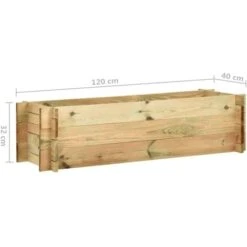 Jardinière Surélevée De Légumes Bois De Pin Imprégné 120 Cm VidaXL 9 Jardinière Surélevée De Légumes Bois De Pin Imprégné 120 Cm VidaXL -Outsunny Eda Magasin 7006546 3