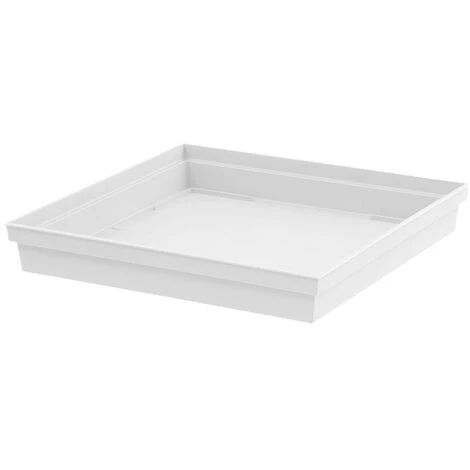 Soucoupe Carré Toscane - 26.7x26.7cm - Blanc - EDA Plastiques 3 Soucoupe Carré Toscane - 26.7x26.7cm - Blanc - EDA Plastiques
