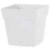 Pot Carré Toscane Avec Réserve D'eau 3.4L - 18x18cm - Blanc - EDA Plastiques -Outsunny Eda Magasin 70246306 1