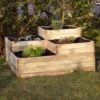 Carré Potager 4 Bacs En Bois 2 Carré Potager 4 Bacs En Bois -Outsunny Eda Magasin 7029859 1