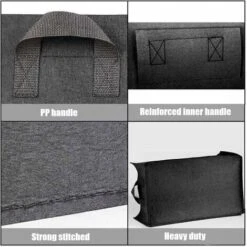 Lot De 4 Sacs De Culture De Plantes De 8 Gallons, Sacs De Culture Rectangulaires En Tissu Non Tissé Respirant, Résistants, épaissis, Aération Des Racines, Pots De Jardin Avec Poignées Pour Fleurs, Lég -Outsunny Eda Magasin 70393016 3