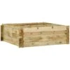 Jardinière Pour Légumes Bois De Pin Imprégné 120x120x40 Cm VidaXL -Outsunny Eda Magasin 7112551 1