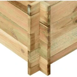 Jardinière Pour Légumes Bois De Pin Imprégné 120x120x40 Cm VidaXL -Outsunny Eda Magasin 7112551 4