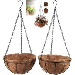 Coco Pack Suspendu 2 Pots De Jardin Décoratifs Pour Plantes Plantes Décoratives Panier Suspendu Pot De Chambre Pots De Fleurs Originaux