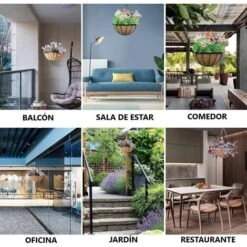 Coco Pack Suspendu 2 Pots De Jardin Décoratifs Pour Plantes Plantes Décoratives Panier Suspendu Pot De Chambre Pots De Fleurs Originaux -Outsunny Eda Magasin 71157572 3