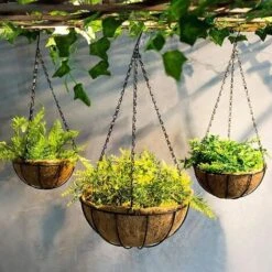 Coco Pack Suspendu 2 Pots De Jardin Décoratifs Pour Plantes Plantes Décoratives Panier Suspendu Pot De Chambre Pots De Fleurs Originaux -Outsunny Eda Magasin 71157572 4