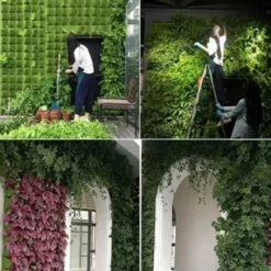 64 Poches De Plantes Noires Sacs De Culture Jardin Sac De Plantation Tenture Murale Conteneur De Culture De Fleurs -Outsunny Eda Magasin 71158934 3