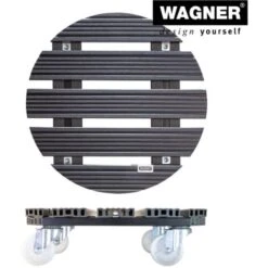 Scooter Végétal Wpc Ø 38,5 X 11 Cm I à L'extérieur + Intérieur I Capacité De Charge 150 Kg -Outsunny Eda Magasin 72580007 3