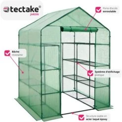 Serre De Jardin Souple 2,04 M² 143x143x195cm - Tente, Abri De Jardin, Serre De Jardinage -Outsunny Eda Magasin 7514191 3