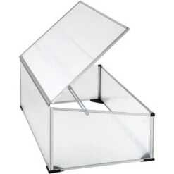 Mini Serre En Aluminium - Mini Serre De Culture, Châssis De Jardin, Mini Serre De Jardin - 102 X 61 X 41 / 31 Cm -Outsunny Eda Magasin 7514438 3
