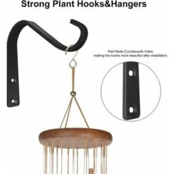 GP Lot De 4 Crochets Décoratifs En Fonte Pour Plantes Suspendues Nichoirs D'extérieur, Crochets De Support De Panier Suspendu De 12,7 Cm 10 GP Lot De 4 Crochets Décoratifs En Fonte Pour Plantes Suspendues Nichoirs D'extérieur, Crochets De Support De Panier Suspendu De 12,7 Cm -Outsunny Eda Magasin 75563913 4