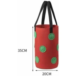 2pcs Sac De Plantation Pour Fraise, Sacs De Culture à Fraises Suspendu Jardin Avec 12 Trous, Sac De Plantation Pour Fraises, Herbes, Tomates - 3 Gallons -Outsunny Eda Magasin 76189045 5