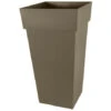 EDA Vase Haut Carré Toscane XXL - Taupe - 98L - 43.3x43.3x80cm -Outsunny Eda Magasin 77587542 1