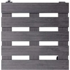 Lot De 4 Chariots à Plantes | Support Et Plateau Pour Jardinière Gris 30x30x7,5 Cm WPC 93076 -Outsunny Eda Magasin 77691375 3