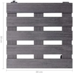 Lot De 4 Chariots à Plantes | Support Et Plateau Pour Jardinière Gris 30x30x7,5 Cm WPC 93076 -Outsunny Eda Magasin 77691375 5