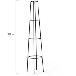 Tuteur Pour Plantes Grimpantes En Métal 200 CM Arche De Jardin Support Rosier -Outsunny Eda Magasin 77906953 3