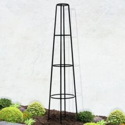 Tuteur Pour Plantes Grimpantes En Métal 200 CM Arche De Jardin Support Rosier -Outsunny Eda Magasin 77906953 4