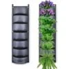 Sacs à Plantes, Mis à Jour Jardinière Murale Verticale à 7 Poches Sacs De Plantation Suspendus Muraux Pour Les Plantes De Clôture De Jardin De Pelouse De Jardin -Outsunny Eda Magasin 78025861 1