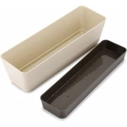 Bac A Fleurs Rectangulaire, Pot De Fleurs Rectangulaire En Plastique, Jardinieres Exterieur Balcon Pour Plantes Succulentes, Fleurs, Violettes Africaines -Outsunny Eda Magasin 78025895 4