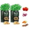 [5 Pièces] Sacs De Culture De Jardin En Plein Air Potager Engrais Seau Sacs De Croissance Des Plantes 7 Gallons 30x35cm -Outsunny Eda Magasin 78044995 1