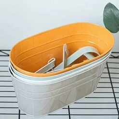 4pcs Métal Suspendu Pot De Fleur Clôture Fleur Conteneur Pot De Jardin Avec Double Crochet Détachable Mural Seau Support De Fleur Pour Balcon Jardin -Outsunny Eda Magasin 78465218 3