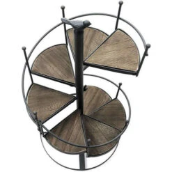 Support De Plantes En Spirale, Support De Pot De Fleurs En Forme D&39escalier Pour La Décoration Extérieure De La Maison -Outsunny Eda Magasin 78766812 4