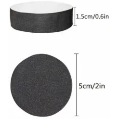 Pied Pot De Fleur Invisible (Lot De 24) - Pied Caoutchouc Noir Pour Surélever Les Plantes - Tampon Auto-Adhésif Pour Pots Moyens Et Grands - Rehausseur Plantes Extérieures Et Intérieures -Outsunny Eda Magasin 78950076 3