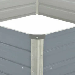 Jardinière Surélevée 129x129x46 Cm Acier Galvanisé Gris 9 Jardinière Surélevée 129x129x46 Cm Acier Galvanisé Gris -Outsunny Eda Magasin 79653810 3