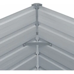 Jardinière Surélevée 129x129x46 Cm Acier Galvanisé Gris 10 Jardinière Surélevée 129x129x46 Cm Acier Galvanisé Gris -Outsunny Eda Magasin 79653810 4