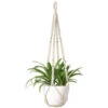 Macramé Pot Suspendu Indoor Suspension Plante Panier Pot De Fleur Corde De Coton Avec Perles Pas De Glands 1 Macramé Pot Suspendu Indoor Suspension Plante Panier Pot De Fleur Corde De Coton Avec Perles Pas De Glands -Outsunny Eda Magasin 80407492 1